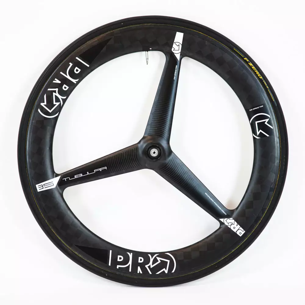 PRO TeXtreme 3-Spoke Tubular Front Wheel - Rim Brake 4 PRO TeXtreme 3-Spoke Tubular Front Wheel - Rim Brake - Billede 2
