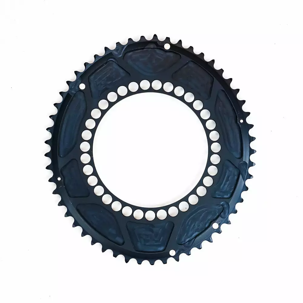 Rotor Q-Rings 53T Aero Oval Outer Chainring - 130 Bcd - 5 Bolt 4 Rotor Q-Rings 53T Aero Oval Outer Chainring - 130 Bcd - 5 Bolt - Billede 2